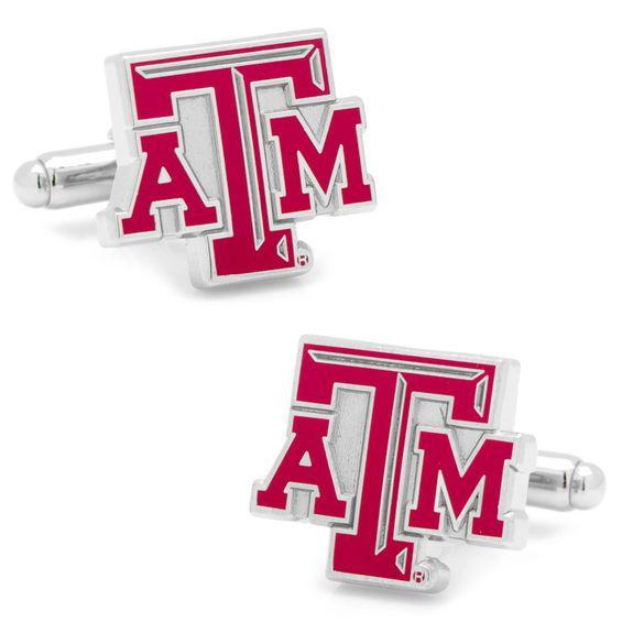 Zales Logo - Men's NCAA Texas A&M University Logo Enamel Cuff Links in White
