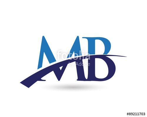 MB Letter Logo - MB Logo Letter Swoosh