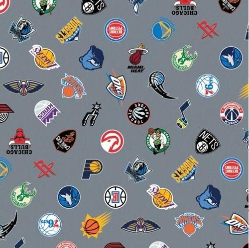 Basketball Team Logo - Cotton Fabric - Sports Fabric - NBA Basketball Team Logos All ...