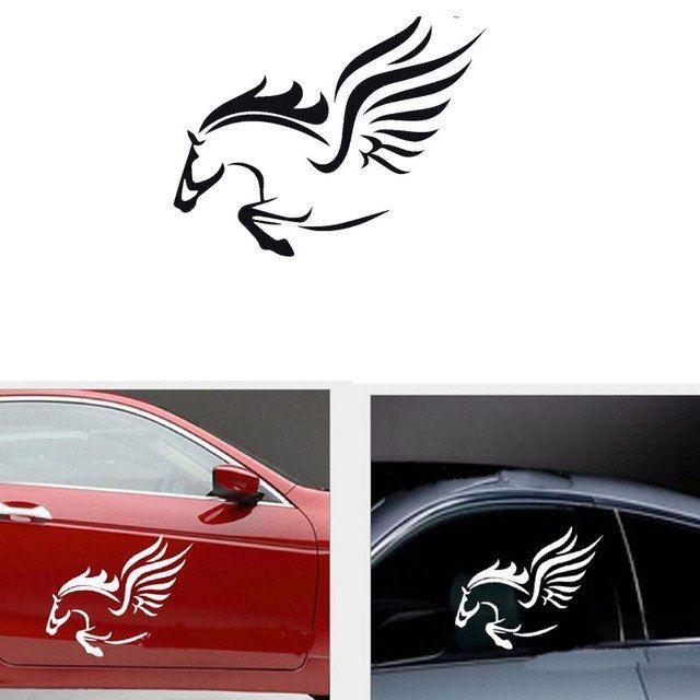 Pegasus Car Logo - New Pegasus car stickers black white styling horse covers