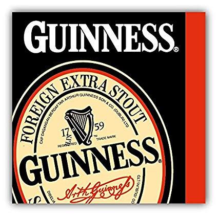 Guinness Extra Stout Logo - Amazon.com: Guinness Extra Stout Beer Logo Car Bumper Sticker Decal ...