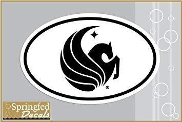 Pegasus Car Logo - UCF Knights PEGASUS Logo Euro Style Vinyl Decal