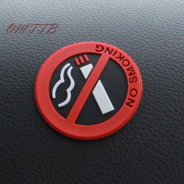 Smoking VW Logo - car styling Glue Sticker Warning No Smoking Logo Car Stickers Easy ...