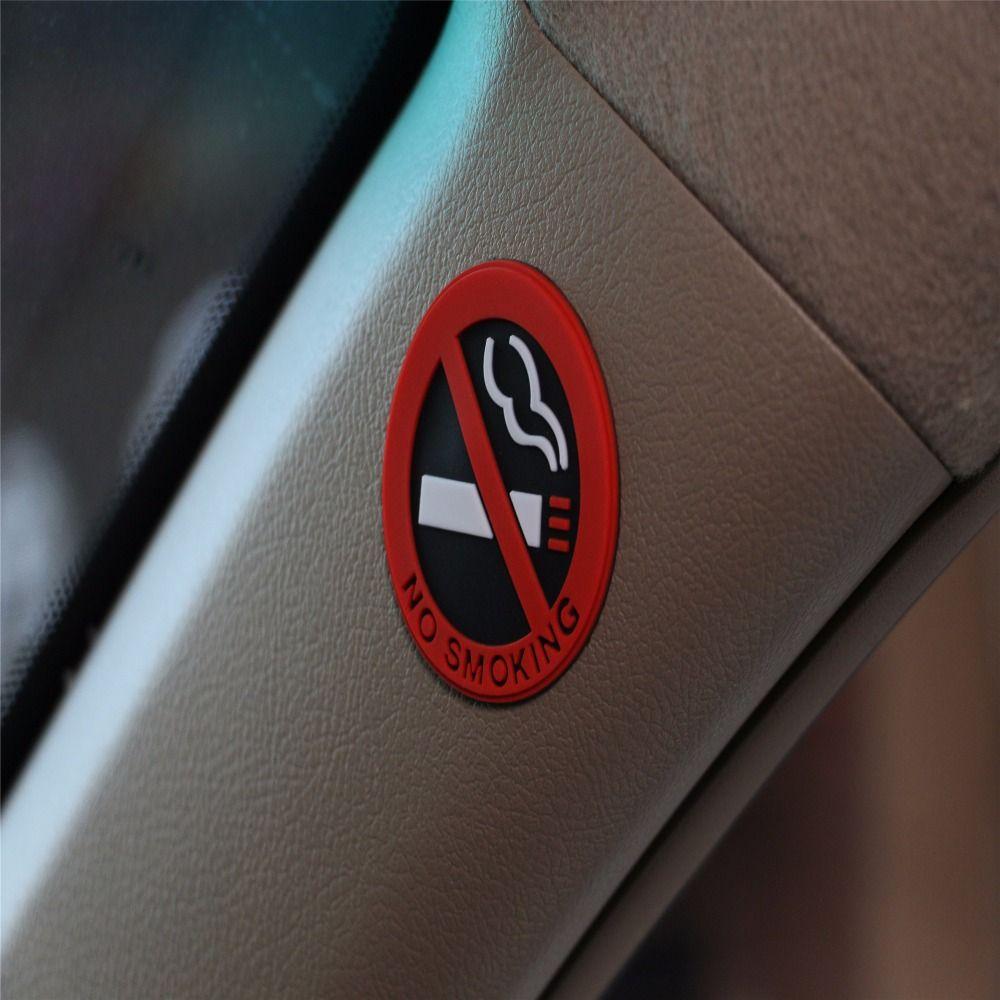 Smoking VW Logo - Car styling 3D Sticker Warning No Smoking Logo Car Stickers Easy To