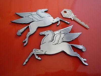 Pegasus Car Logo - Mobil Pegasus Laser Cut Self Adhesive Car Badges. 2.25 or 3.5 Pair