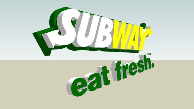 Subway Eat Fresh Logo - SUBWAY eat fresh 3D Logo | 3D Warehouse