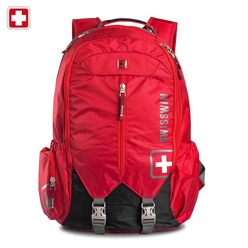 Luggage Red Cross Logo - Swisswin Designer Outdoor Backpack 16″ Backpack Waterproof High ...