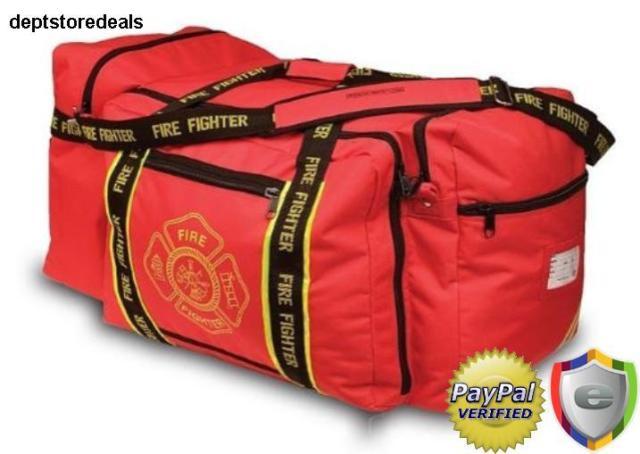 Luggage Red Cross Logo - Large Firefighter Fireman Gear Duffle Bag Red Cross Logo Panel | eBay