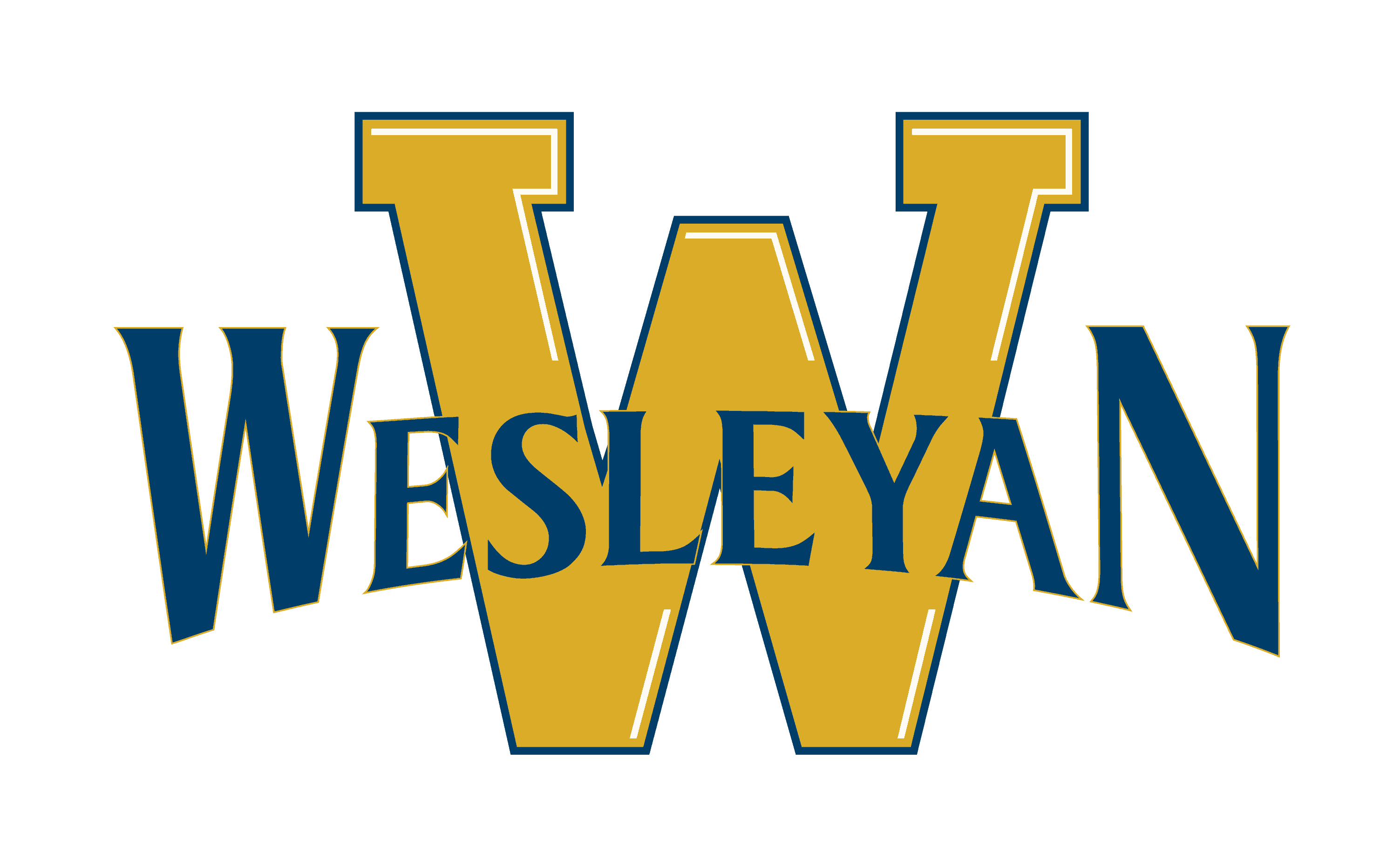Blue Fan and Yellow Logo - NC Wesleyan Fan Logo Gold Blue Carolina Wesleyan College