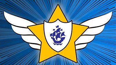 Blue Fan and Yellow Logo - Blue Peter Fan of the Month - CBBC - BBC