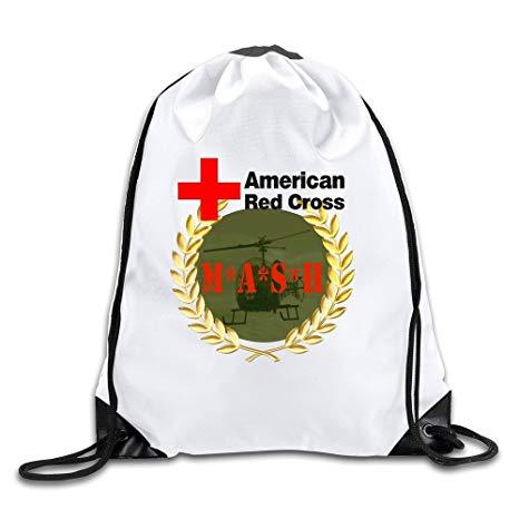 Luggage Red Cross Logo - SHBOR 4077th Mash M.a.s.h. Red Cross Logo Drawstring Backpack Bag ...