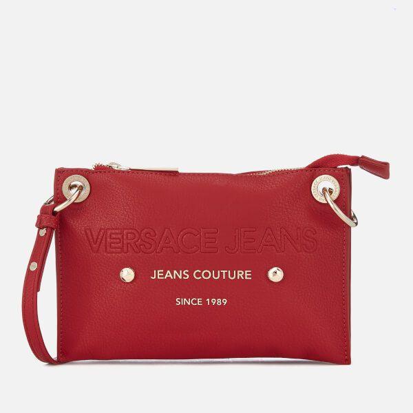 Luggage Red Cross Logo - Versace Jeans Women's Logo Cross Body Bag - Red