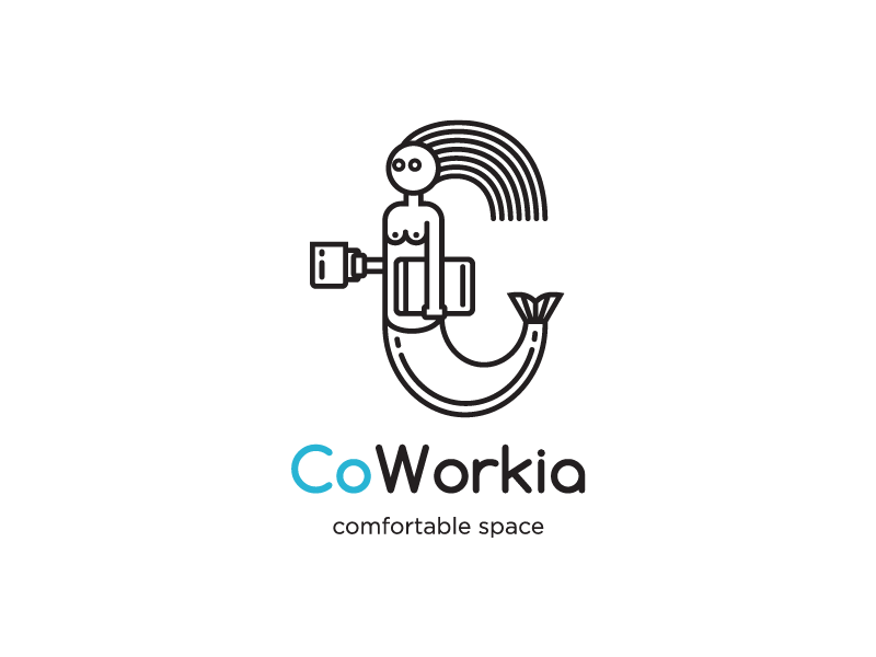 Coworking Space Logo - Coworkia | Logo Design | Logo design, Logos, Design