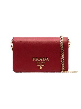 Luggage Red Cross Logo - Prada Red Logo Leather Cross Body Bag - Farfetch