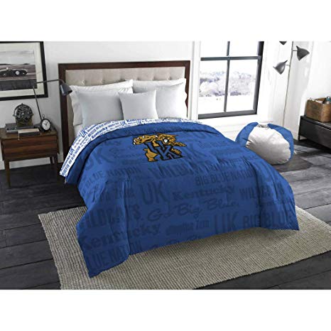 Blue Fan and Yellow Logo - OSD 1pc NCAA University Kentucky Wildcats Comforter Twin
