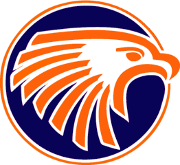 Orange and Blue Hawk Logo - Olathe East High School