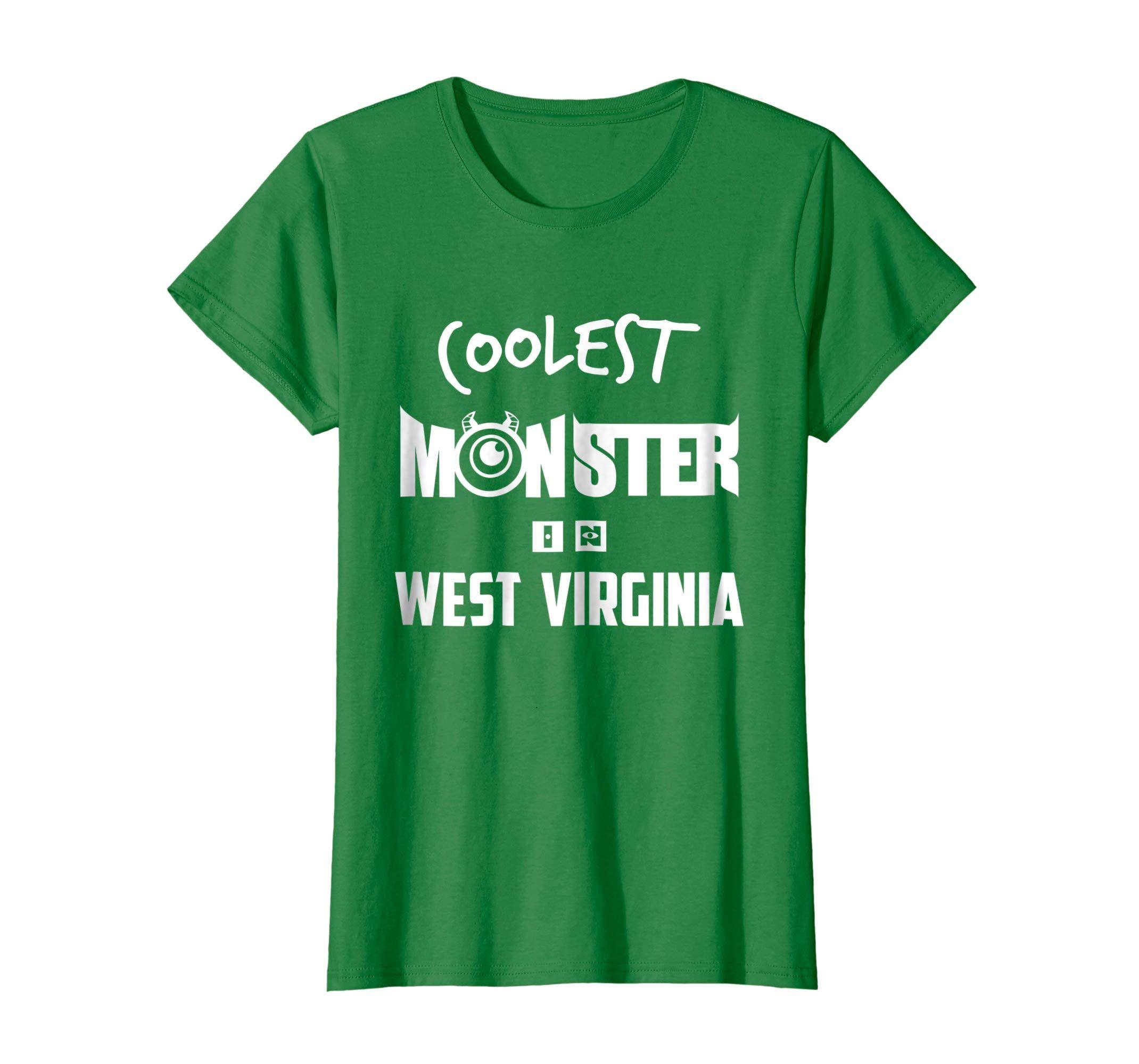 Cool WV Logo - Coolest Monster In West Virginia T Shirt: Clothing