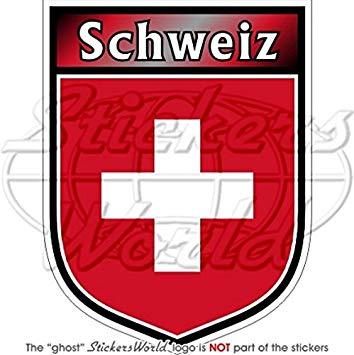 Swiss Shield Logo - SWITZERLAND Suisse Swiss Shield SCHWEIZ 100mm (4