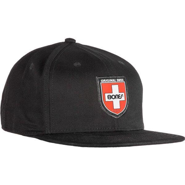 Swiss Shield Logo - Bones Bearings Swiss Shield Black Hat - Adjustable - Warehouse ...