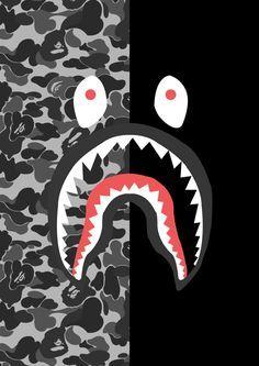 Gold BAPE Shark Logo - mejores imágenes de BAPE Wallpaper. iPhone background