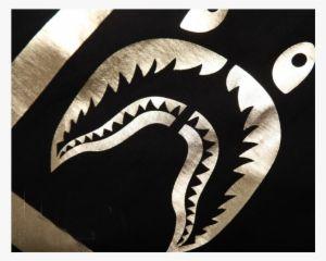 Gold BAPE Shark Logo - Bape Mouth Png - Bape Shark White Logo PNG Image | Transparent PNG ...
