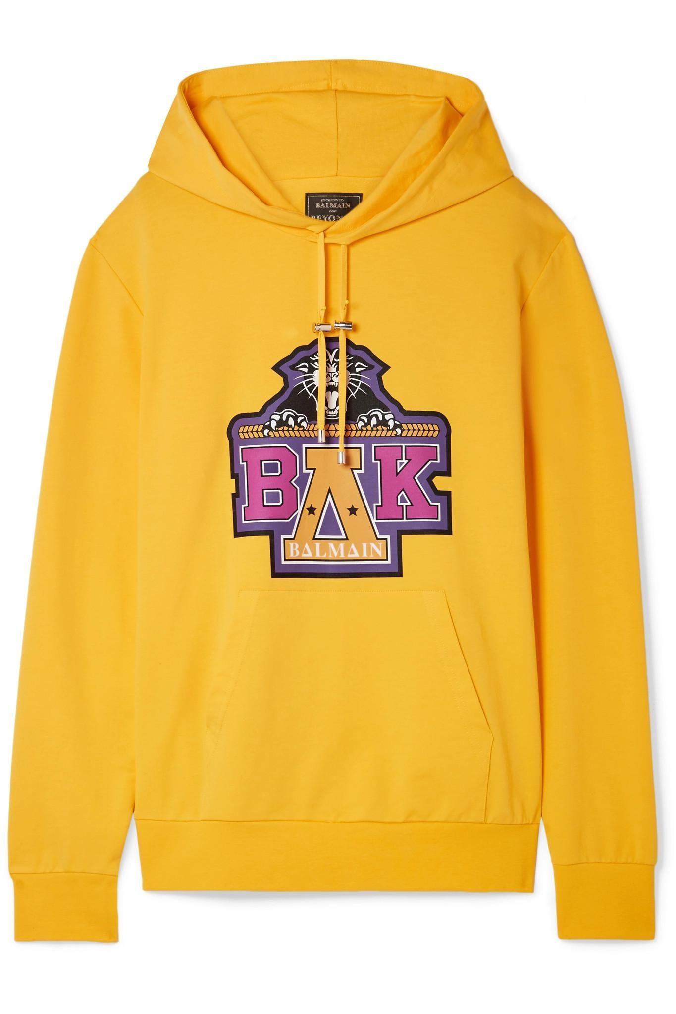 Balmain Beyonce Logo - Lyst Beyoncé Coachella Printed Cotton Blend Jersey Hoodie