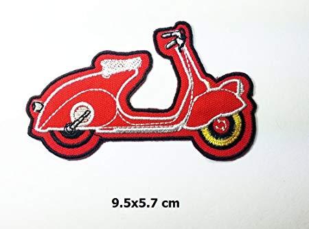 Red Scooters Logo - GreenLabel racing patch Vespa Red Motorcycle Scooters Patch Logo Sew