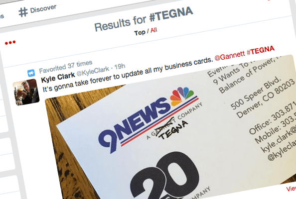 Tegna Logo - Twitter goes snark wild on Tegna name - NewscastStudio