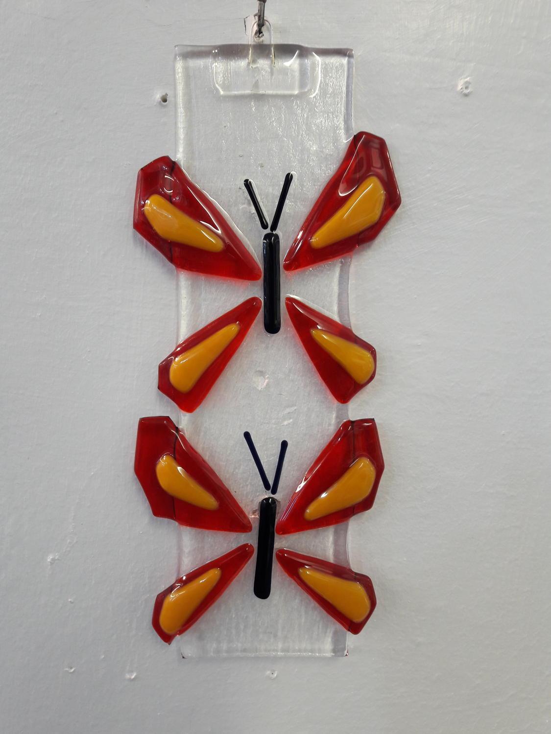 Red and Yellow Butterfly Logo - Red and Yellow Butterfly Hanger in Butterflies