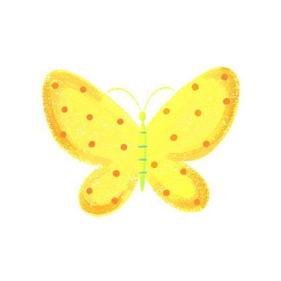 Red and Yellow Butterfly Logo - Yellow Butterfly with Red Dots Print at AllPosters.com