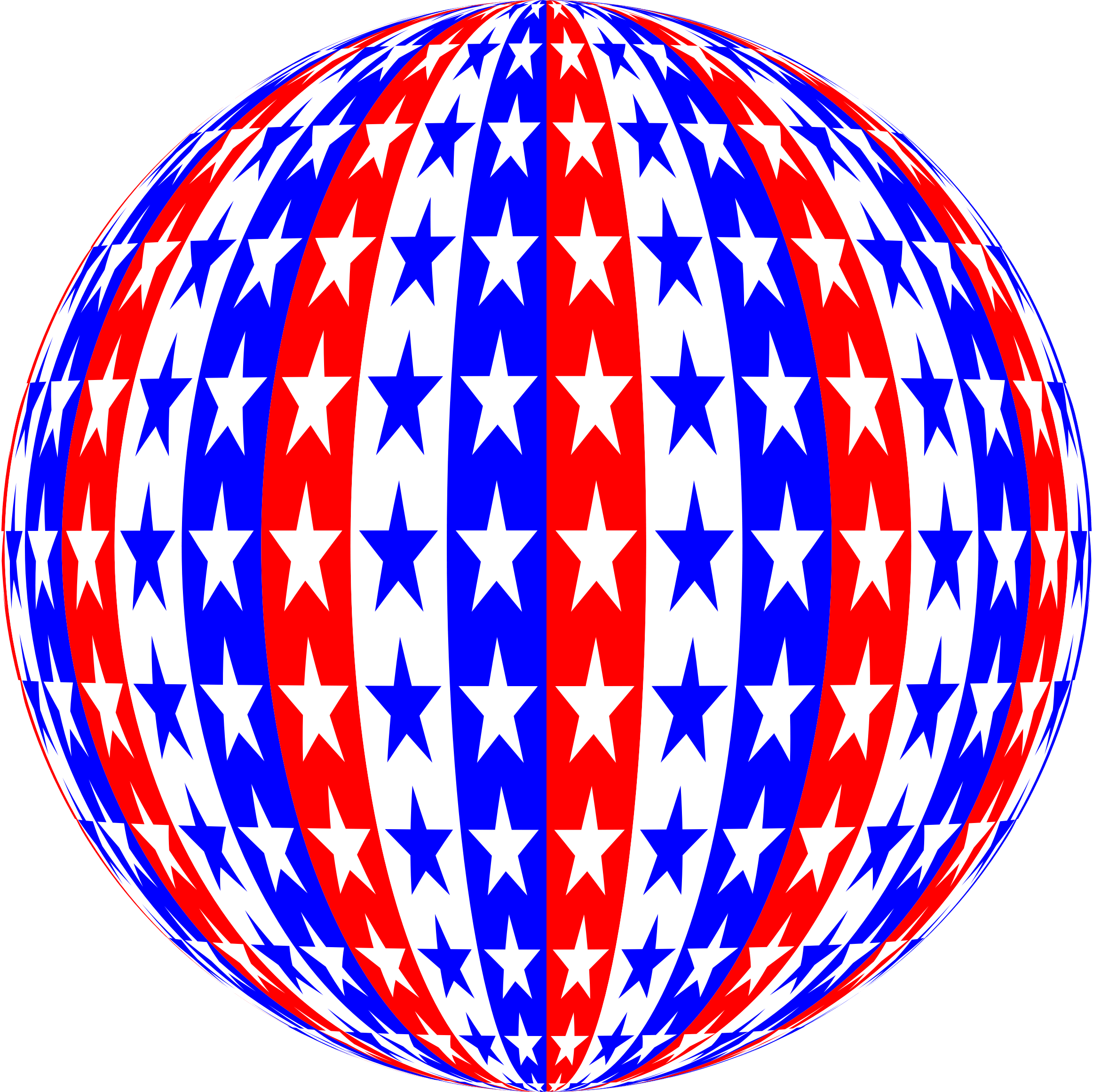Red and White Sphere Logo - Clipart - Red White Blue Sphere