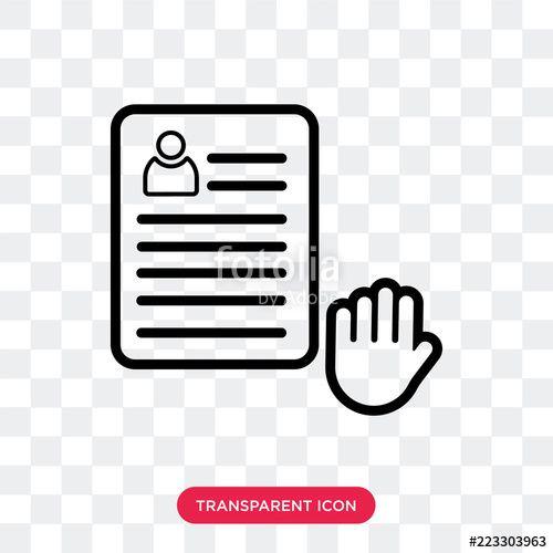 Resume Logo - Resume vector icon isolated on transparent background, Resume logo