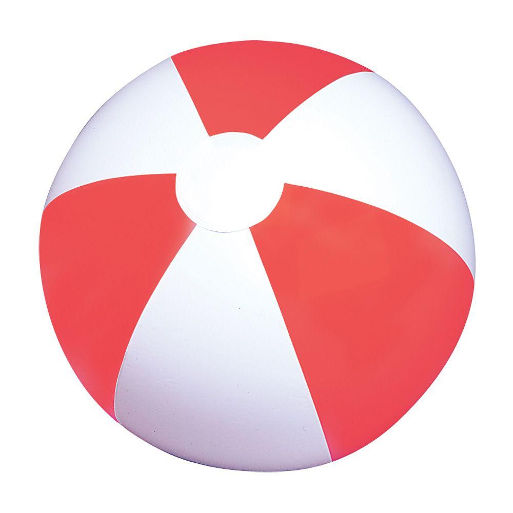 Red and White Sphere Logo - Buy Blow Up Beach Ball | Red and White | £1.75