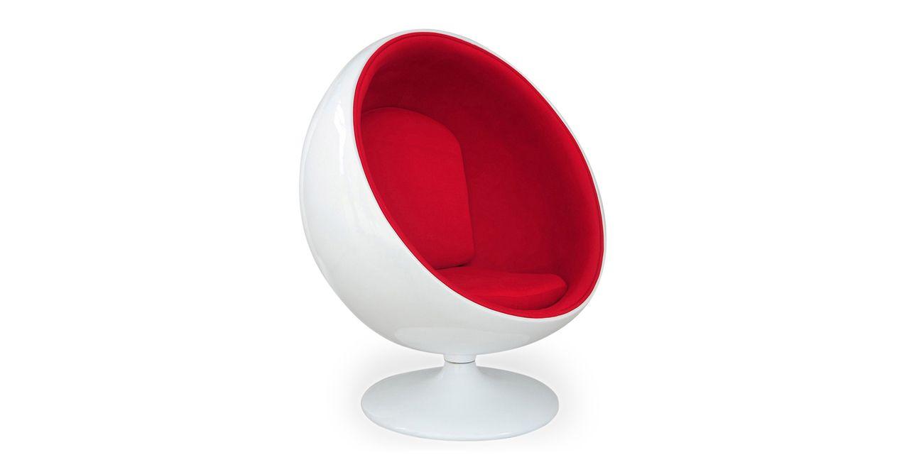 Red and White Sphere Logo - Ball Chair, White Red