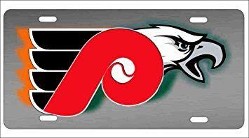 Eagles Phillies Flyers Combined Logo - ATD Design LLC. novelty License Plate Philadelphia sports teams ...