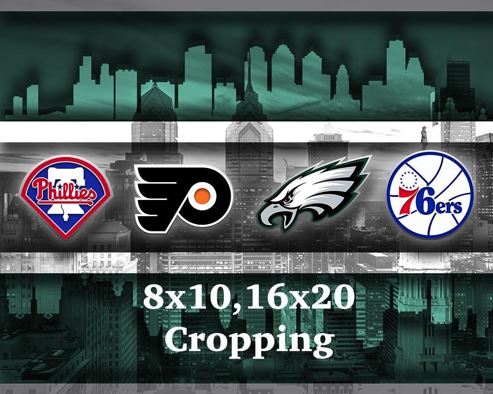 Eagles Phillies Flyers 76Ers Logo - Philadelphia Sports Teams Poster, Philadelphia Eagles, Flyers, 76ers ...