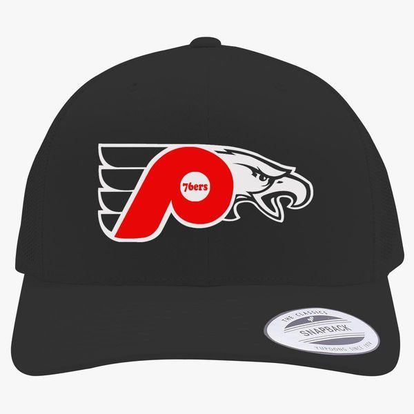 Eagles Phillies Flyers Combined Logo - 76ers Phillies Flyers Eagles Retro Trucker Hat (Embroidered ...