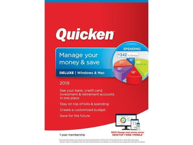 Quicken Servicing Logo - Quicken Deluxe 2019 - Windows/Mac - 1 Year - Newegg.com