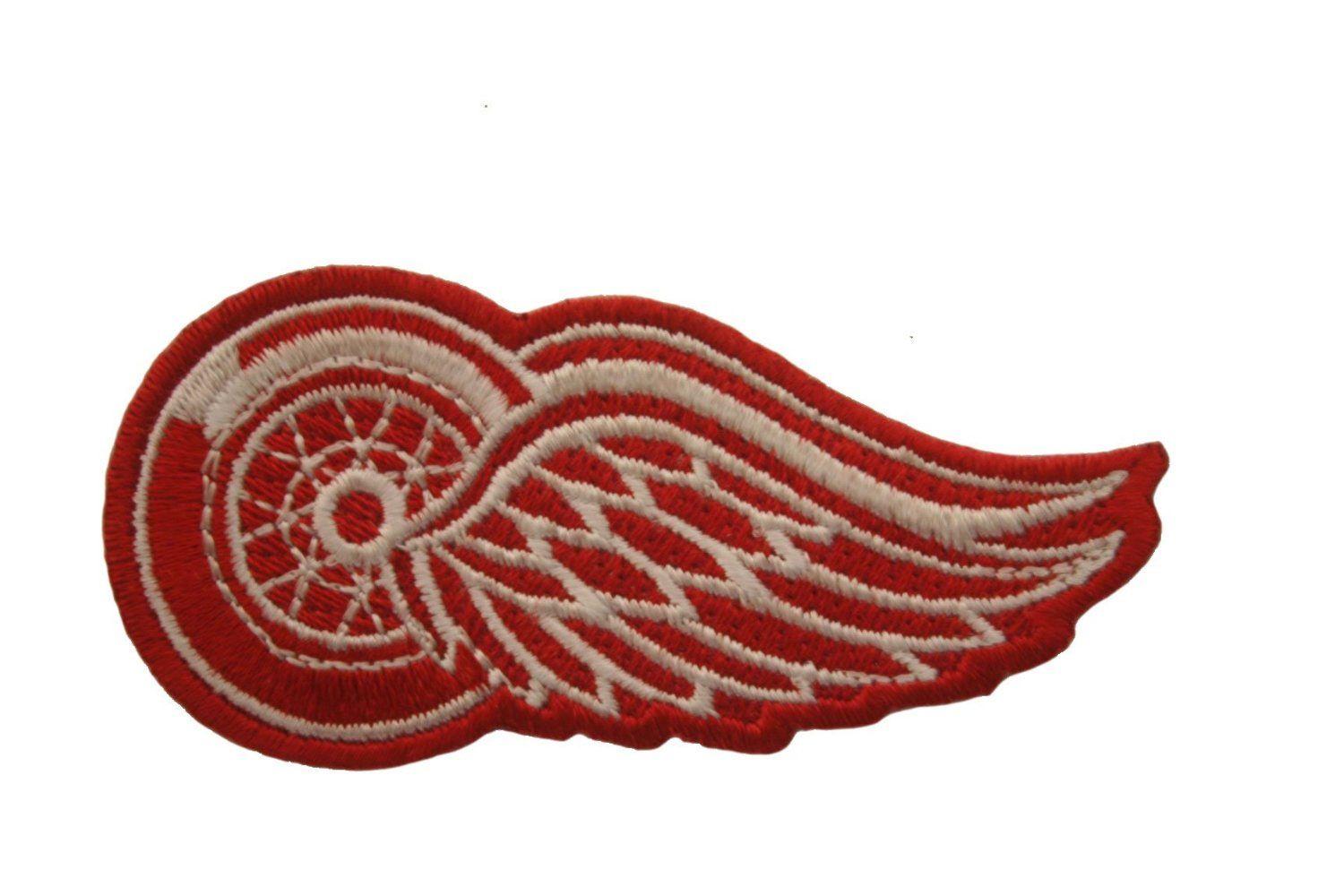 Red Hockey Logo - DETROIT RED WINGS NHL HOCKEY LOGO EMBROIDERED IRON ON PATCH CREST