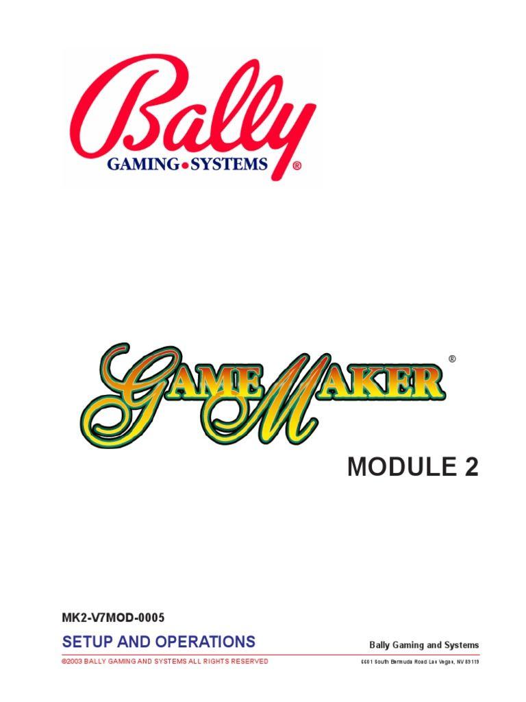 Bally Gaming Logo - Bally Game Maker 8000 Manual | Amplifier | Lock (Security Device)