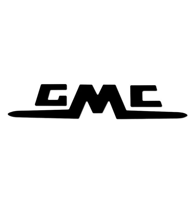 Vintage GMC Logo - Tailgate Letters - Black - GMC Stepside-Classic Chevy Truck Parts