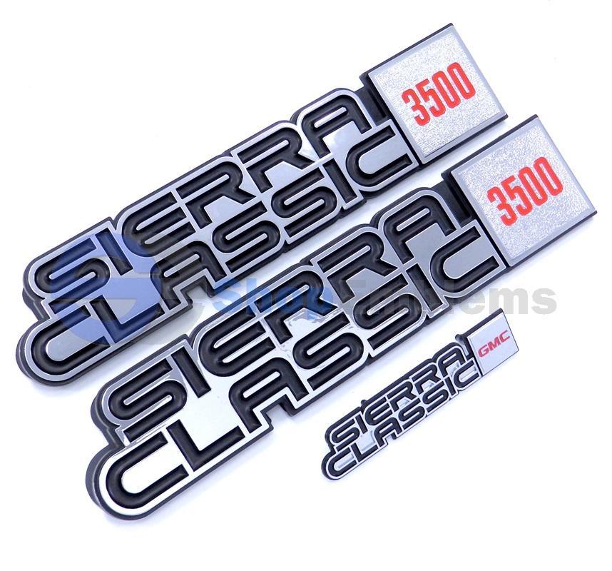 Classic GMC Logo - 81 82 83 84 85 86 87 GMC Truck Sierra Classic 3500 Fender Dash ...