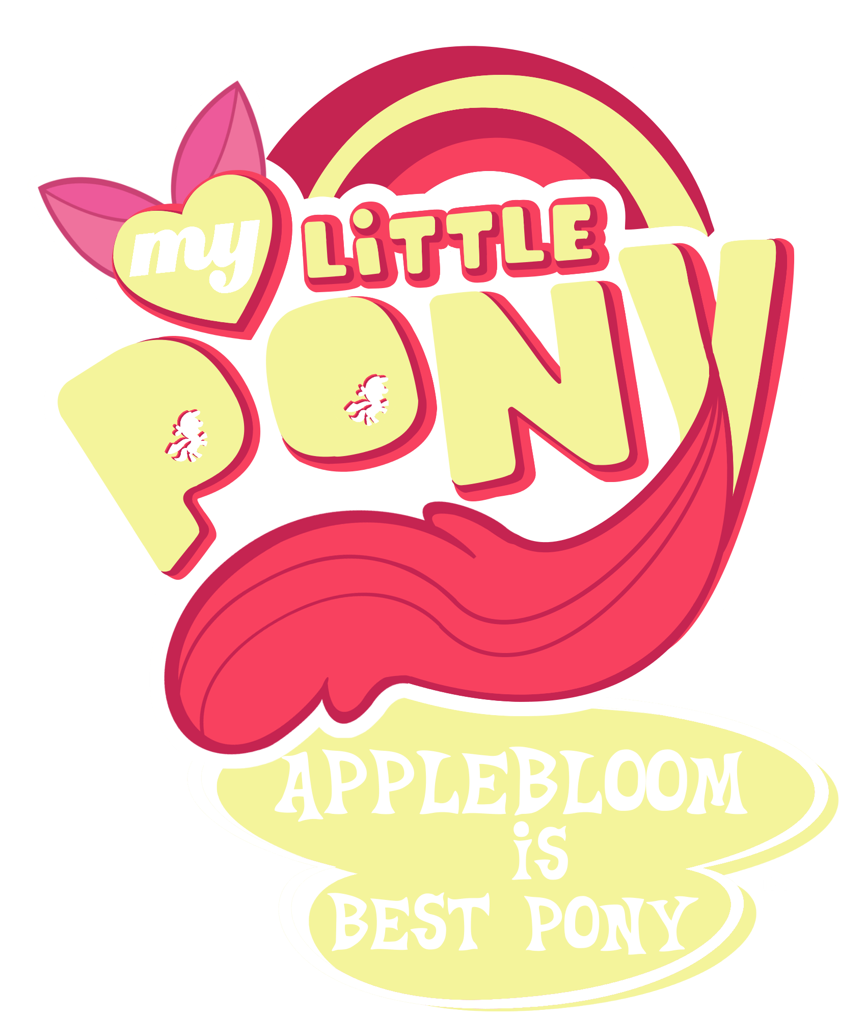 Yellow Bloom Logo - 1112185 - apple bloom, artist:prettycupcakes, best pony, edit, logo ...
