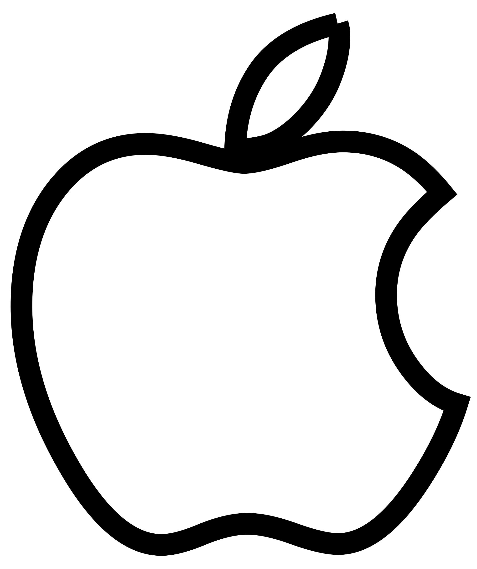 White Transparent Apple Logo - File:Apple logo hollow.svg - Wikimedia Commons