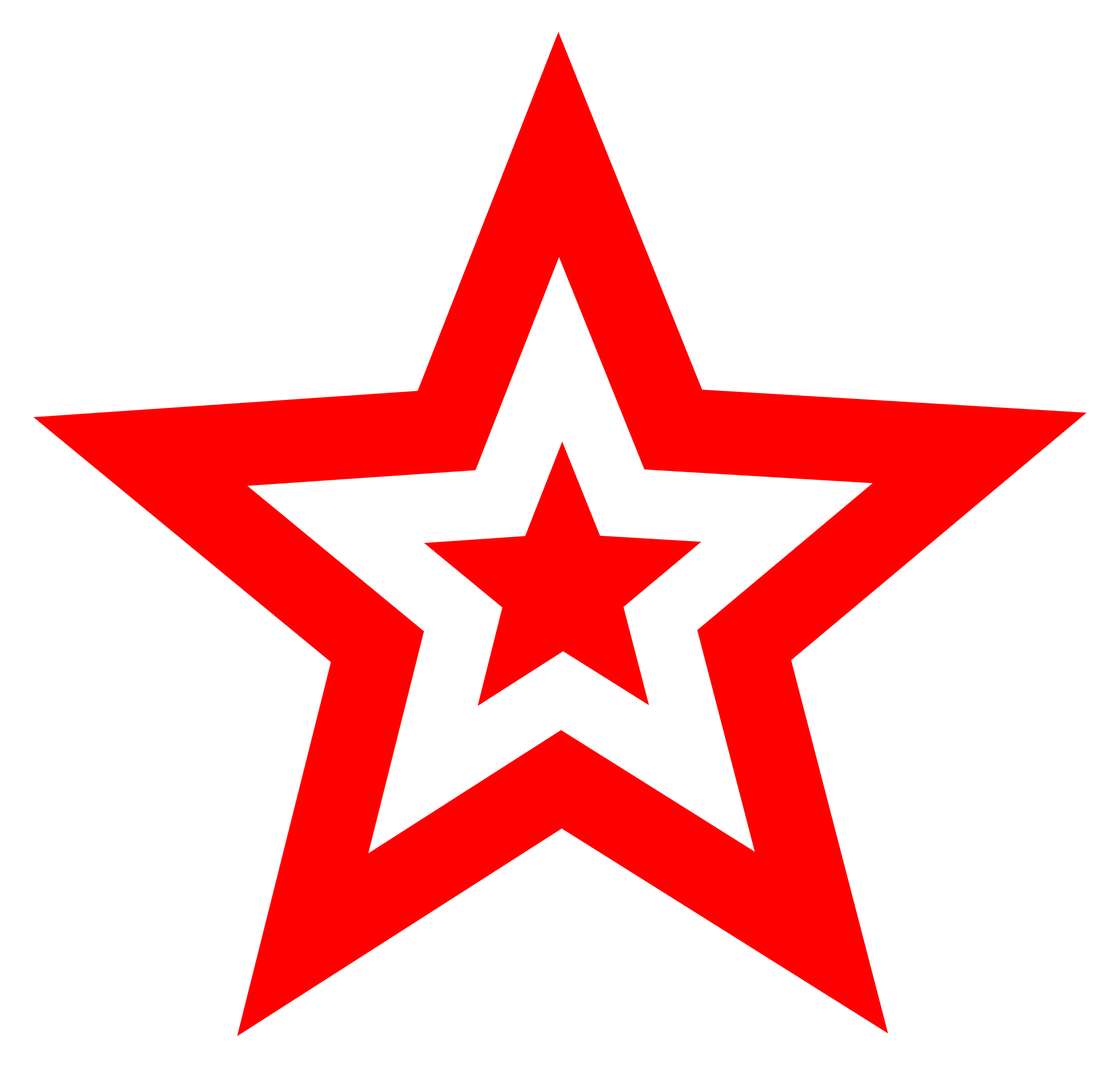White and Red Star Logo - Svg black and white stock red star