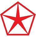 White and Red Star Logo - Red star