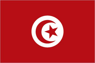 White and Red Star Logo - Flag of Tunisia