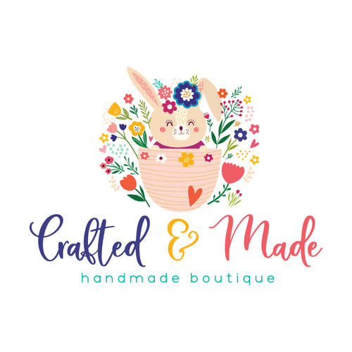Cute Bunny Logo - Cute Bunny Premade Logo Design - Customized with Your Business Name ...
