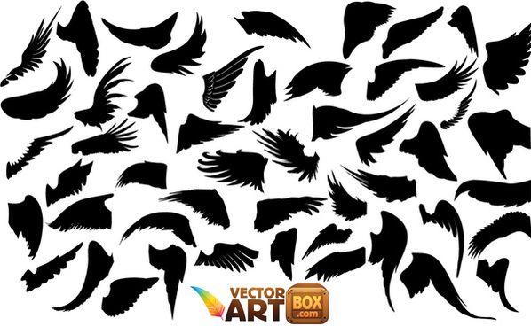 Dragon Wing Logo - Free vector graphics dragon wings silhouettes free vector download ...