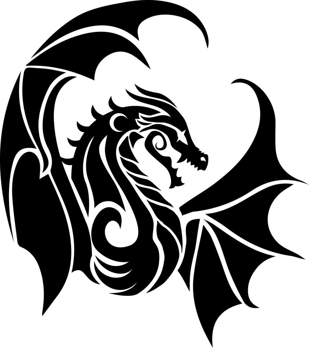Dragon Wing Logo - Black dragon Logos